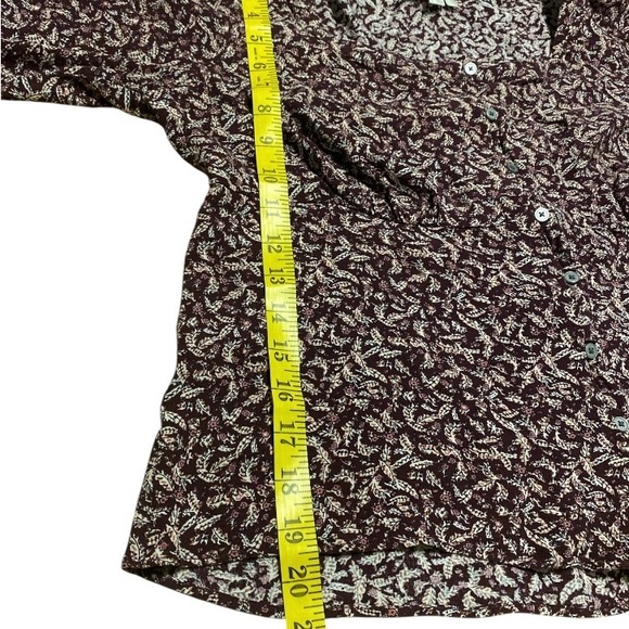 Loft Floral Square Neck Blouse Women’s Size Large - Picture 9 of 10